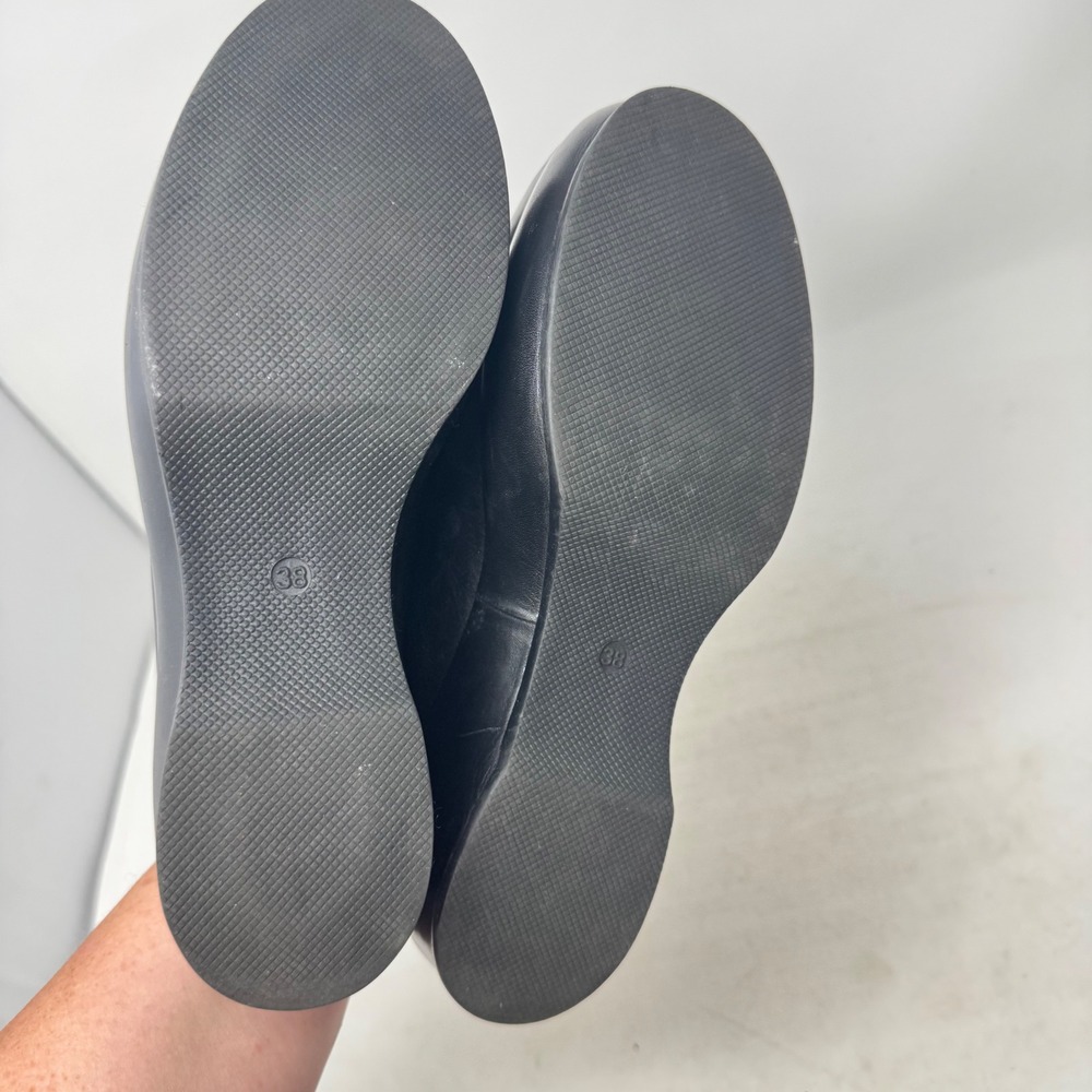 Free People Platform Penny Loafer Mules Black 38 90s Y2K Minimalist Grunge - Picture 6 of 10